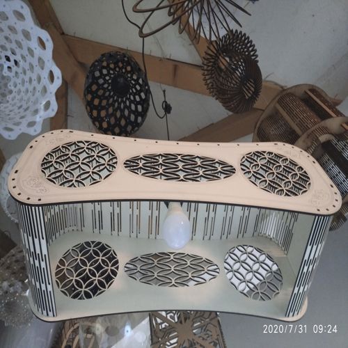 طرح طراحی لامپ تزئینی - decorative lamp design - برای دستگاه CNC چوب و لیزر (سی ان سی)