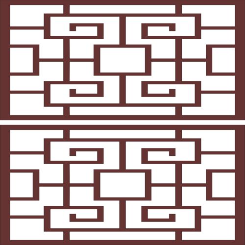 طرح الگوی صفحه توری تزئینی برای برش لیزری - decorative lattice screen pattern for laser cutting - برای دستگاه CNC چوب و لیزر (سی ان سی)