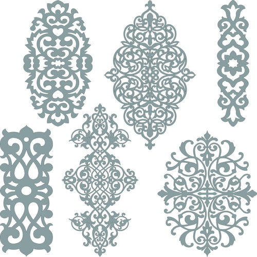 طرح‌های مشبک یکپارچه تزئینی مجموعه برای برش لیزری - decorative lattice seamless designs set for laser cut ve - برای دستگاه CNC چوب و لیزر (سی ان سی)