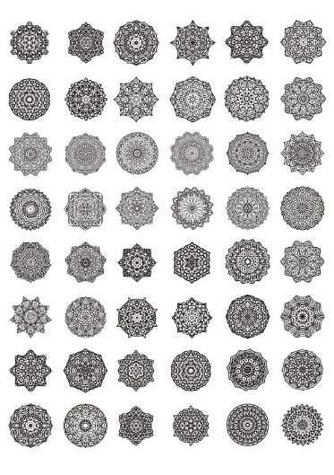 طرح ماندالای تزئینی لیزری - decorative mandala laser cut ve - برای دستگاه CNC چوب و لیزر (سی ان سی)