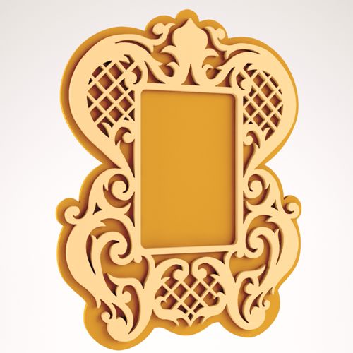 طرح آینه دکوراتیو قاب - decorative mirror frame - برای دستگاه CNC چوب و لیزر (سی ان سی)