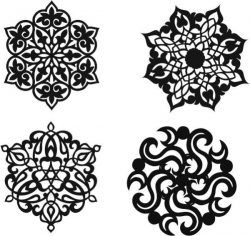 طرح نقوش دایره تزئینی برای برش لیزر پلاسما - decorative motifs circle for laser cut plasma ve - برای دستگاه CNC چوب و لیزر (سی ان سی)