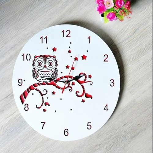 طرح decorative-owl-wall-clock-ve