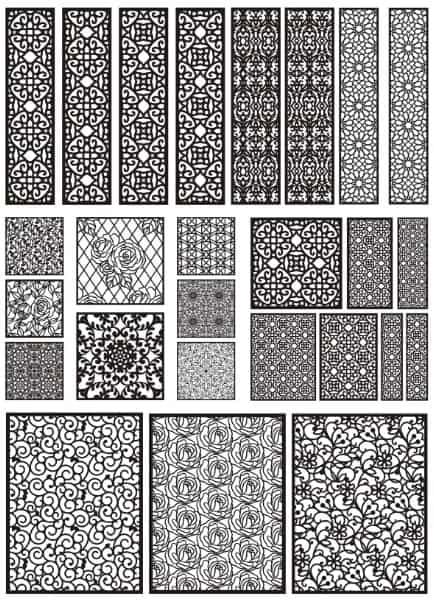 طرح کتابخانه الگوی تزئینی دانلود - decorative pattern library download ve - برای دستگاه CNC چوب و لیزر (سی ان سی)