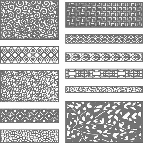 طرح decorative-privacy-partition-indoor-panel-room-divider-jali-set-for-laser-cut-ve