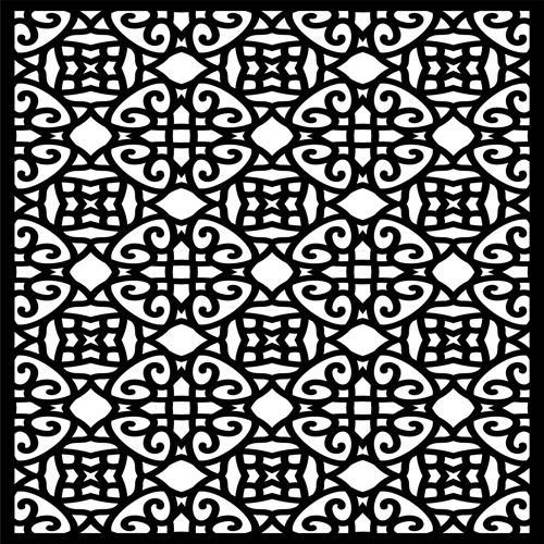 طرح decorative-privacy-partition-indoor-panels-floral-lattice-stencil-room-divider-seamless-design