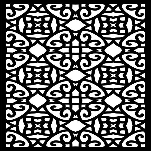 طرح decorative-privacy-partition-indoor-panels-floral-lattice-stencil-room-divider-seamless-design-pattern