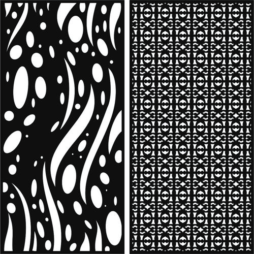 طرح پارتیشن حفاظتی تزئینی داخلی پانل مشبک جداکننده اتاق - decorative privacy partition indoor panels lattice room dividers - برای دستگاه CNC چوب و لیزر (سی ان سی)
