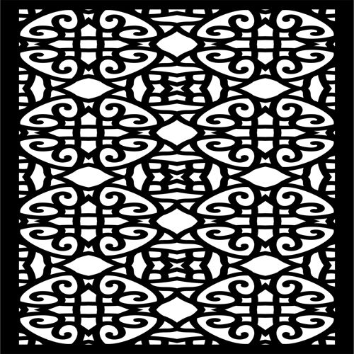 طرح decorative-privacy-partition-indoor-panels-room-divider-floral-lattice-stencil-seamless