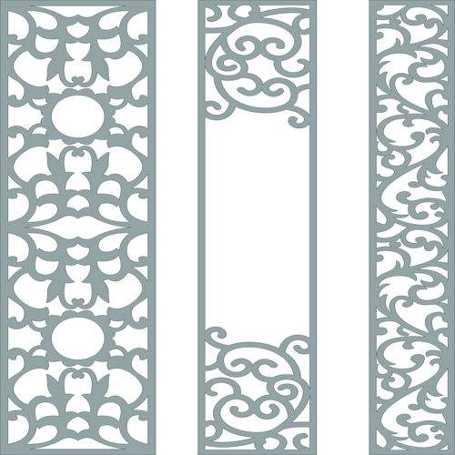 طرح پانل‌های پارتیشن حفاظتی تزئینی شبکه‌ای جداکننده اتاق الگوهای - decorative privacy partition panels lattice room divider patterns - برای دستگاه CNC چوب و لیزر (سی ان سی)