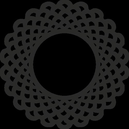 طرح تزئینی گرد مشبک 003 - decorative round grille 003 - برای دستگاه CNC چوب و لیزر (سی ان سی)