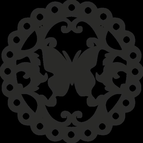 طرح تزئینی گرد مشبک 004 - decorative round grille 004 - برای دستگاه CNC چوب و لیزر (سی ان سی)