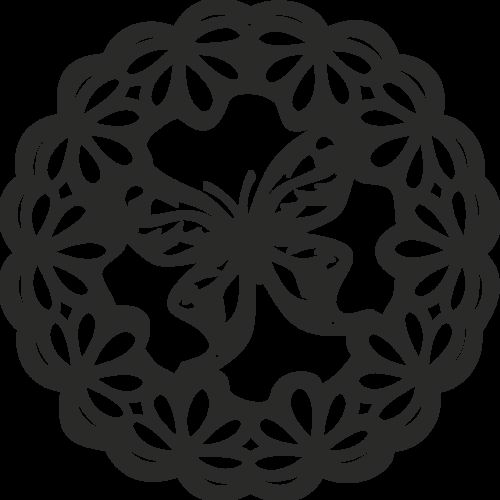 طرح تزئینی گرد مشبک 0 - decorative round grille 011 - برای دستگاه CNC چوب و لیزر (سی ان سی)