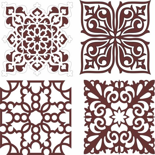طرح الگوی صفحه نمایش تزئینی مجموعه طرح برای برش لیزری - decorative screen pattern design set for laser cutting - برای دستگاه CNC چوب و لیزر (سی ان سی)