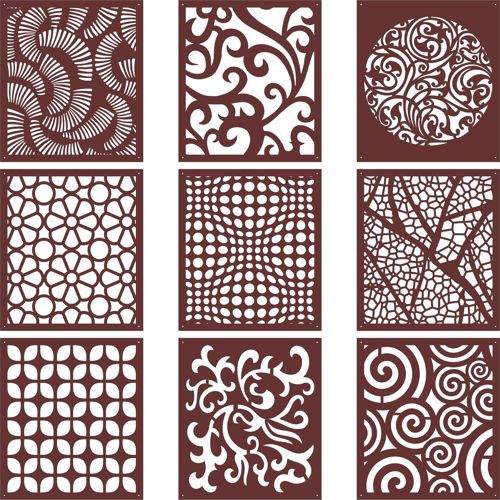 طرح الگوهای صفحه نمایش تزئینی طرح برای برش لیزر - decorative screen patterns designs for laser cutting - برای دستگاه CNC چوب و لیزر (سی ان سی)