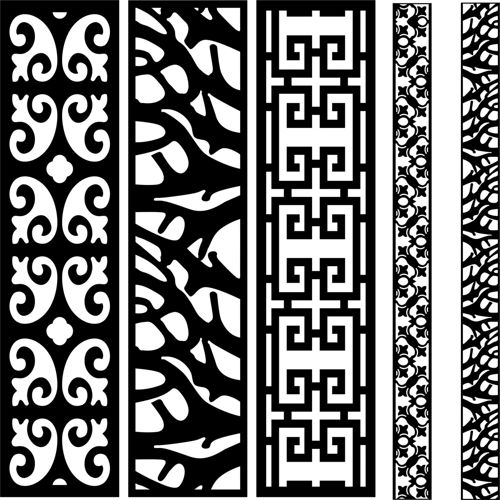 طرح الگوهای صفحه نمایش تزئینی برای برش لیزری - decorative screen patterns for laser cutting 3 - برای دستگاه CNC چوب و لیزر (سی ان سی)