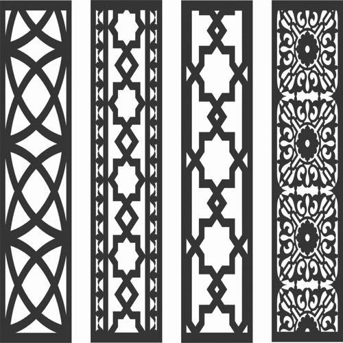 طرح الگوهای صفحه نمایش تزئینی برای برش لیزری - decorative screen patterns for laser cutting 61 - برای دستگاه CNC چوب و لیزر (سی ان سی)