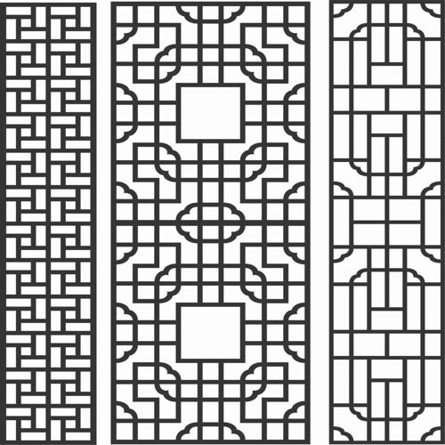 طرح الگوهای صفحه نمایش تزئینی برای برش لیزری - decorative screen patterns for laser cutting 84 - برای دستگاه CNC چوب و لیزر (سی ان سی)