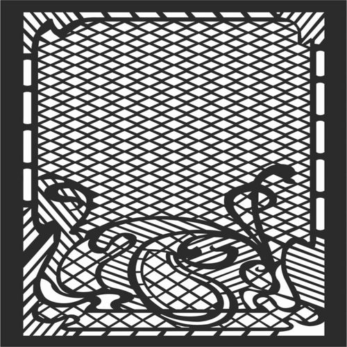 طرح الگوهای صفحه نمایش تزئینی برای برش لیزری - decorative screen patterns for laser cutting 105 - برای دستگاه CNC چوب و لیزر (سی ان سی)