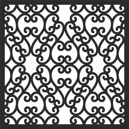 طرح الگوهای صفحه نمایش تزئینی برای برش لیزری - decorative screen patterns for laser cutting 118 - برای دستگاه CNC چوب و لیزر (سی ان سی)