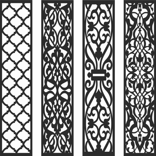 طرح الگوهای صفحه نمایش تزئینی برای برش لیزری - decorative screen patterns for laser cutting 127 - برای دستگاه CNC چوب و لیزر (سی ان سی)
