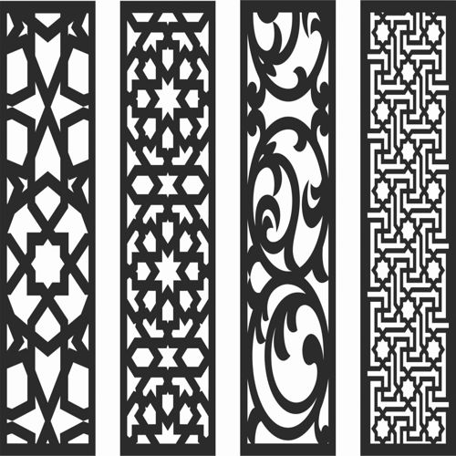 طرح الگوهای صفحه نمایش تزئینی برای برش لیزری - decorative screen patterns for laser cutting 129 - برای دستگاه CNC چوب و لیزر (سی ان سی)