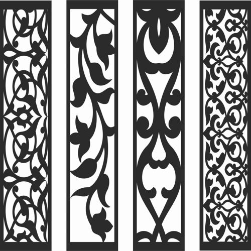 طرح الگوهای صفحه نمایش تزئینی برای برش لیزری - decorative screen patterns for laser cutting 132 - برای دستگاه CNC چوب و لیزر (سی ان سی)