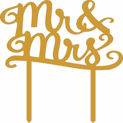 طرح تزئینی رویه آقا و خانم - decorative topper mr and mrs ve - برای دستگاه CNC چوب و لیزر (سی ان سی)
