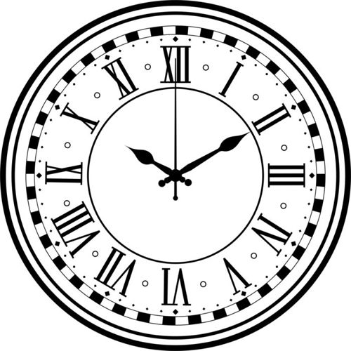 طرح ساعت دیواری تزئینی طرح دار لیزری - decorative wall clock pattern laser cut ve - برای دستگاه CNC چوب و لیزر (سی ان سی)