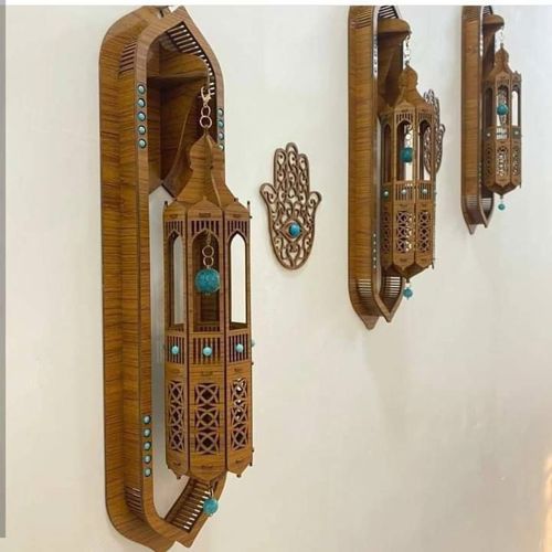 طرح لامپ دیواری تزئینی برای برش لیزری - decorative wall lamp for laser cutting ve - برای دستگاه CNC چوب و لیزر (سی ان سی)