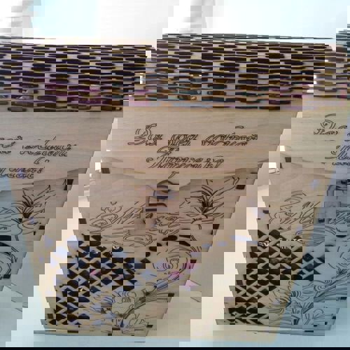 طرح جعبه نوشابه تزئینی تخته چندلایه میلی‌متری برای برش لیزری - decorative wine box 3mm plywood for laser cut - برای دستگاه CNC چوب و لیزر (سی ان سی)