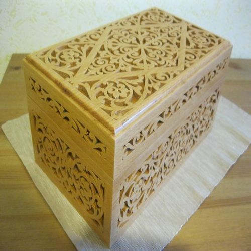 طرح جعبه چوبی تزئینی میلی متری برای برش لیزر - decorative wooden box 6mm for laser cut ve - برای دستگاه CNC چوب و لیزر (سی ان سی)
