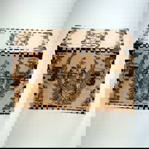 طرح جعبه دکور اژدها هنر طراحی برش لیزری - decor box dragon art design laser cut ve - برای دستگاه CNC چوب و لیزر (سی ان سی)