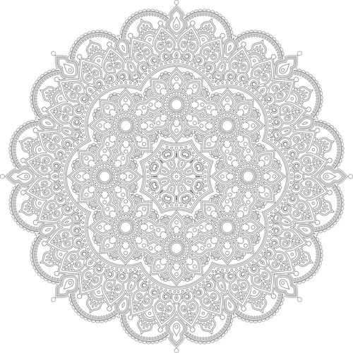 طرح دکور ماندالا طراحی تزئین - decor mandala design ornament ve - برای دستگاه CNC چوب و لیزر (سی ان سی)