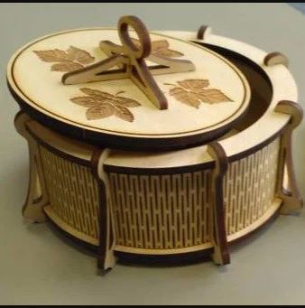 طرح decor-round-gift-box-for-laser-cut