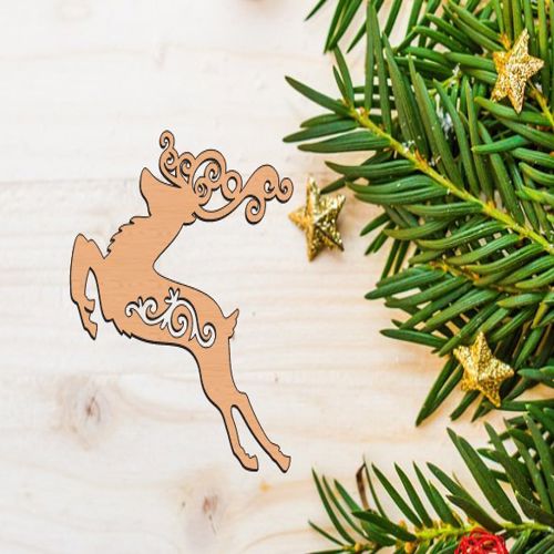 طرح دکور بابانوئل گوزن تخته چندلا اسباب بازی برای کریسمس برش لیزری - decor santa reindeer plywood toy for christmas laser cut ve - برای دستگاه CNC چوب و لیزر (سی ان سی)