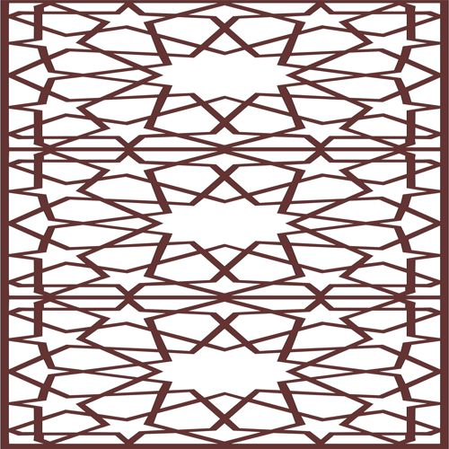 طرح دکور درز گل گریل طرح برای برش لیزری - decor seamless floral grill design for laser cutting - برای دستگاه CNC چوب و لیزر (سی ان سی)