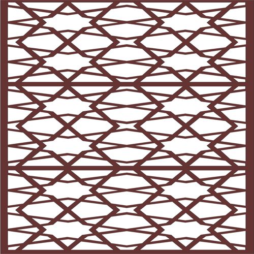 طرح دکور یکپارچه گلدار گریل برای برش لیزری - decor seamless floral grill for laser cut ve - برای دستگاه CNC چوب و لیزر (سی ان سی)