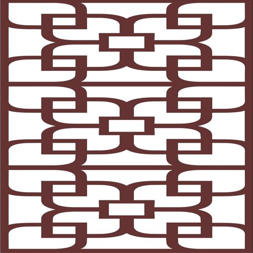 طرح دکور درز گل گریل پنل برای برش لیزری - decor seamless floral grill panel for laser cutting - برای دستگاه CNC چوب و لیزر (سی ان سی)