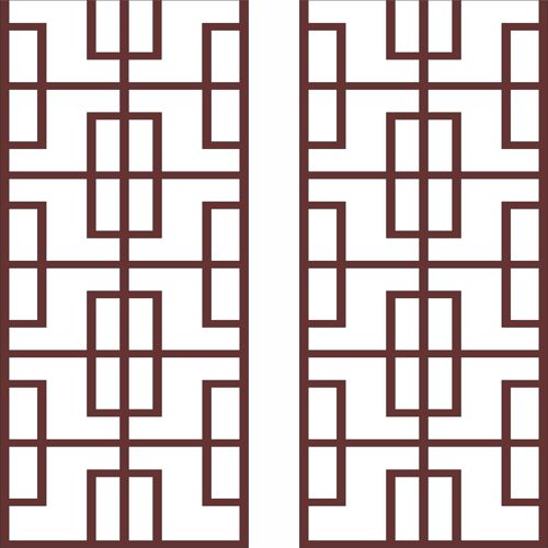 طرح دکور درز گل جلی پنل برای برش لیزر - decor seamless floral jali panel for laser cut ve - برای دستگاه CNC چوب و لیزر (سی ان سی)