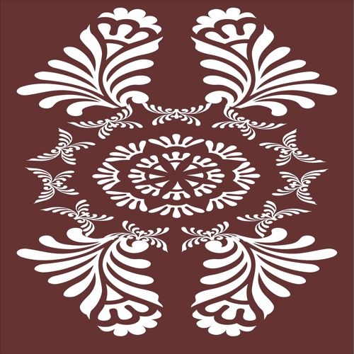 طرح گل گلدار مشبک لیزری برای گل رز - decor seamless floral lattice design for laser cut ve - برای دستگاه CNC چوب و لیزر (سی ان سی)