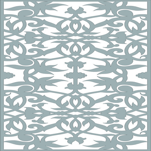 طرح دکور درز گل شبکه استنسیل برای برش لیزر - decor seamless floral lattice stencil for laser cut ve - برای دستگاه CNC چوب و لیزر (سی ان سی)