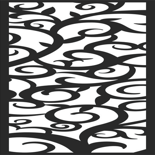 طرح دکور درز گل شبکه استنسیل پنل برای برش لیزر - decor seamless floral lattice stencil panel for laser cut ve - برای دستگاه CNC چوب و لیزر (سی ان سی)