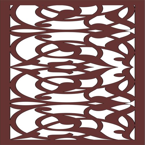 طرح دکور درز گل روی صفحه طراحی برای برش لیزر - decor seamless floral screen design for laser cutiing ve - برای دستگاه CNC چوب و لیزر (سی ان سی)