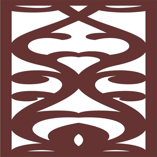 طرح دکور درز گل صفحه برای برش لیزری - decor seamless floral screen for laser cutting - برای دستگاه CNC چوب و لیزر (سی ان سی)