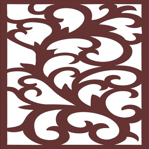 طرح طراحی صفحه کوره درز برای برش لیزری - decor seamless grill screen design for laser cutting - برای دستگاه CNC چوب و لیزر (سی ان سی)