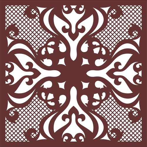 طرح دکور درز شبکه برای برش لیزری - decor seamless lattice for laser cut ve - برای دستگاه CNC چوب و لیزر (سی ان سی)