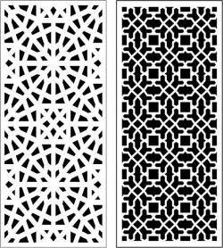 طرح دکور درز جداکننده گلدار شبکه‌ای استنسیل کلکسیون - decor seamless separator floral lattice stencil collection - برای دستگاه CNC چوب و لیزر (سی ان سی)
