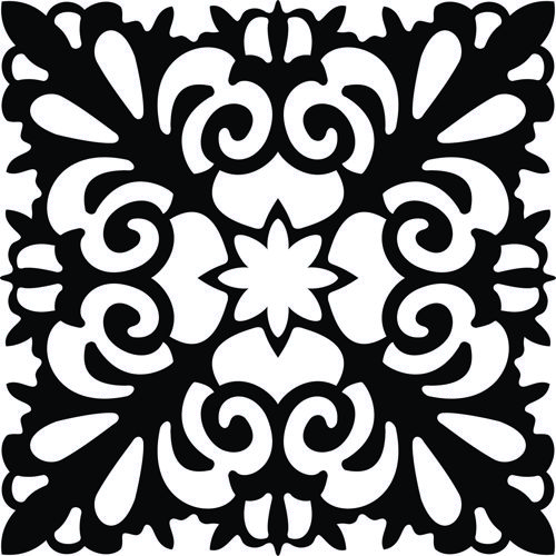 طرح دکور درز جداکننده گلدار شبکه‌ای استنسیل طراحی طرح - decor seamless separator floral lattice stencil design - برای دستگاه CNC چوب و لیزر (سی ان سی)