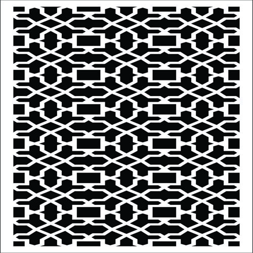 طرح دکور جداکننده گل شبکه استنسیل برای برش لیزر - decor seamless separator floral lattice stencil for laser cut ve - برای دستگاه CNC چوب و لیزر (سی ان سی)